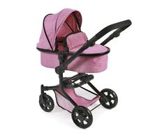 Bayer Chic 2000 595 70 Kombi-Puppenwagen Mika 2in1, Jeans pink