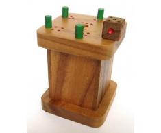 Logoplay Holzspiele 6 raus - sechs raus - Weg mit der sechs - warum immer ich - 6 weg - Würfelspiel in schöner Spielbox aus edlem Samena Holz