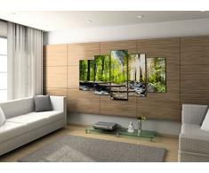 Schipper 609450774 - Malen nach Zahlen - Am Wildbach - Bild malen für Erwachsene, inklusive Pinsel und Acrylfarben, 5 Bilder, Meisterklasse Polyptychon - Profi-Edition, 132 x 72 cm