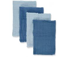 Pippi Unisex Baby 4er Pack Windeln für Spucktücher, Kuscheltücher oder Windeltücher geeignet Badebekleidungsset, Blau (Baby Blue 732), (Herstellergröße:65x65)