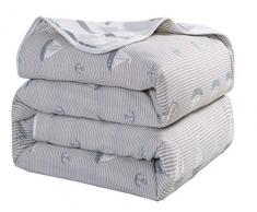 Hayisugal Kuscheldecke zweiseitig Tagesdecke Bettüberwurf 100% Baumwolle Sofa Couch Kinder Überwurf Decke Baumwolldecke Bunte Decke Kinder Bettdecke Decken Sommer Decke, Segeln, 150 x 200cm