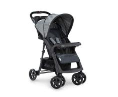Hauck Shopper Neo II Buggy bis 25 kg mit Liegefunktion ab Geburt, klein zusammenfaltbar, Einhand-Faltmechanismus, leicht, 2 Getränkehalter, großer Korb, Grau/Charcoal