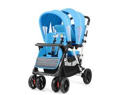 BOROAO Doppel Kind zweites Kind Kinderwagen leichte Vorder- und Rücksitzzwillingswagen mit Tretwagen,D