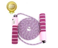 Springseil Speed Rope,springseil Boxen,springseil Sport Kinder,Springseil Kinder Speed Rope mit Zähler,Springseil Sport,Verstellbares Speed Rope Seilspringen! (﻿Lila)