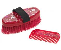 Heunec 893160 Pflegeset für Plüschpferde, Rot/Schwarz