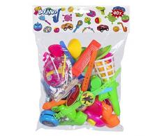 Boland 30799 - Mitgebsel Set, 40 Teile, Kreisel, Jo-Jos, Fangecher, Pfeifen, Geschicklichkeitsspiele, Geschenk, Geburtstag