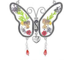 Banberry Designs Krankenschwester Schmetterling Sonnenfänger – Blumen Pressen Flügeln – Geschenke für Krankenschwestern – Nurse Practitioners – Geschenke – Krankenschwester Graduierung Geschenke