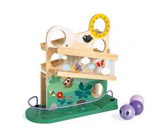 Janod J08055 Kugelbahn Raupe (Holz), Mehrfarbig