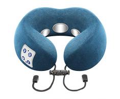 TJZY Nackenmassagegerät, Nacken- und Schultermassagegerät, U-förmige Kissen, intelligente Heiz- und Kneten Halsschutzvorrichtung für Haus, Büro, Auto,Blau