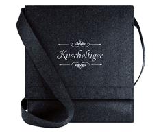 Halfar® Tasche mit Namen Kuscheltiger bestickt - personalisierte Filz-Umhängetasche