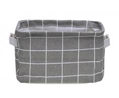 bellendo Utensilo Aufbewahrungskorb Kinderzimmer Badezimmer Stoff klein (20 x 16 x 13 cm) Stoffkorb Baby Kinder Wickeltisch, grau