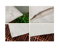 Nunubee Geometrisch Kariert Gestreifte Kissenbezüge 45 x 45 cm Leinen Zierkissenbezüge Dekorative Kissenbezug Dekokissen Sofakissen Lendenkissen Wurfkissenbezug Kissenhülle, Modell 65