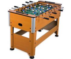 Tischfussball „Manchester“ Buche inkl. Zubehör Set, höhenverstellbare Füße, nahtlos hochgezogene Spielfeldecken, Tischkicker, Kicker, Kickertisch