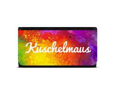 Geldbörse mit Namen Kuschelmaus - Design Color Paint - Brieftasche, Geldbeutel, Portemonnaie, personalisiert für Damen und Herren