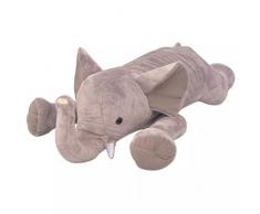 Festnight Elefant Kuscheltier Plüschtier XXL 120 cm Plüsch-Elefante Kinder Spielzeug Geschenk für Baby Kinder - Grau