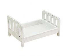 Neugeborenes hölzernes weißes Puppenbett-Kinderzimmer-Kinderbett-hölzernes Bett, für Fotoaufnahme-abnehmbare Hintergrund-Studio-Requisiten-Baby-Fotografie-Aufstellung