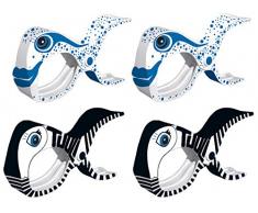 4 Stk Tuuli Summer Clips Mehrzweck Klammer Strand Handtuch Camping Garten Kite Surf Liege Bad Wäsche Kinderwagen Zubehör (Schwarz Weiss)