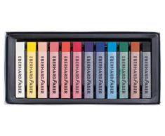 Staedtler Softpastellkreiden, hoher Grad an Lichtbeständigkeit, weicher Abstrich, leicht verwischbar, Kartonetui mit 12 brillanten Farben, 2430 C12