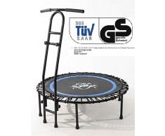 JOKA FIT Fitnesstrampolin mit Haltegriff 1.0 in blau Minitrampolin mit Gummiseilfederung