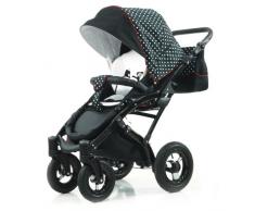 Knorr-Baby 33000-02 Kombikinderwagen Voletto Tupfen Limited Edition, schwarz-weiß