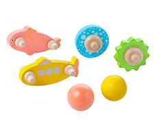 Howa Kugelbahn aus Holz mit 6 Rollelementen 6017