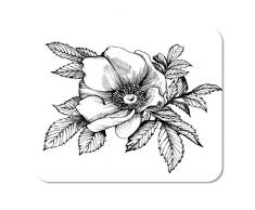 Mousepad Computer Notepad Office Grafik Der Zweig Blume Hund Rose Rugosa Malbuch Home School Game Player Computer Worker Inch