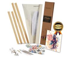 MARPL® Malen nach Zahlen Erwachsene [DIY-Kit] mit Rahmen - Malset mit vorgedruckter Leinwand für Gemälde Acrylfarben Kreativ Motiv 40 * 50cm Pferd