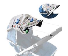 YZNlife Sonnenschutz für Kinderwagen, Babywanne Sonnenschutz mit Seitenschutz, Sonnensegel für Kinderwagen, UV Schutz Sonnenverdeck, Faltbar Seitenschutz für Buggy, Sportwagen Sonnendach, Panda Muster