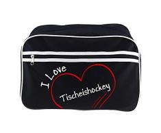Retrotasche Modern I Love Tischeishockey schwarz
