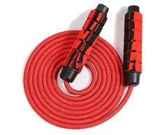OCTERING Springseil, Jump Rope Speed Rope seilspringen mit hautfreundlichen Griff und einstellbares Soft Seil für Fitnesstraining Abnehmen Fat Burning übungen