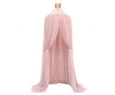 Kinder Betthimmel, Princess Dome Kids Himmelbett Baumwolle mosqutio Net Zum Aufhängen Vorhang Fantasy Baby indoor outdoor Play Lesen Zelt Insektenschutz Schutz rose