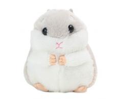 HEITIGN Hamster Puppe, Niedliches Plüschtier, Hamster Schlüsselanhänger Kuscheltiere Schlüsselanhänger Charm Handtasche Anhänger, Grau
