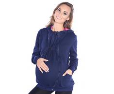 Mija - 3in1 Tragejacke, Umstandsjacke Tragepullover für Tragetuch für Babytrage 4046 (EU42 / XL, Dunkelblau)
