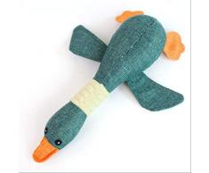 bozhengzb Plüschtier, Cartoon Gans Stofftier Für Hund Haustier Welpe Hörbare Puppe Schlafkissen Home Decoration (32cm)