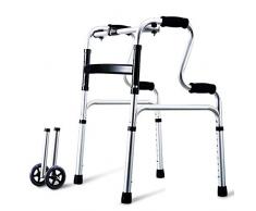 ZTBXQ Leichte Aluminium-Klapp-Gehhilfen mit Rädern für medizinische Instrumente Walker bietet Klappschlitten für ältere Rollräder und -Griffe für ältere Menschen