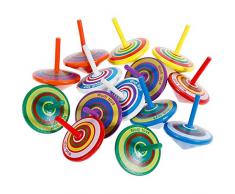 14 Stück Kreisel aus Holz, Holzkreisel Spielzeug (bunt)
