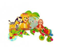 Hess Holzspielzeug 30305 Garderobe Dschungel aus Holz, Circa 40 x 24 cm