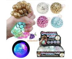 UvaQuetsch ® LED-Glitzer Quetschball +++ inkl. Geschenkbox +++ 2019 +++ Antistressball Stressball Knetball Quetschi (Zufall)