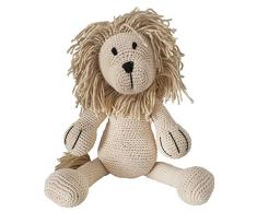 LOOP BABY gehäkelter Löwe Leo - gehäkeltes Kuscheltier für Baby/Junge/Mädchen aus Baumwolle