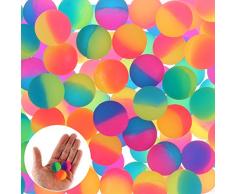 12x Flummi Gummiball Dopsball Neon Bunt Frosted 25mm Mitgebsel