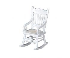 Romote Puppenstuben-Stuhl Aus Holz 01.12 Puppenhaus Miniatur-hanf-Seil-schaukelstuhl Aus Holz Modell