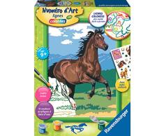 Ravensburger 28593 Malen nach Zahlen, mittelgroß, Braunes Pferd im Galopp
