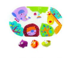 Knorrtoys 37001 - ESCABBO Bademattenset Dschungelsafari mit Badewannenspritzfiguren