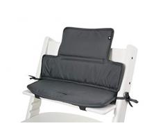 Tinydo® Hochstuhl-Sitzkissen Dunkelgrau - optimales Zubehör für Stokke Tripp Trapp - Sitzverkleinerer-Kissen mit XXL Dämpfung ohne Verrutschen (Dunkelgrau)