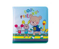Rotho Babydesign Badebuch Coole Freunde, Mit integrierter Quietsche, Ab 6 Monate, Blau/Mehrfarbig, 47002