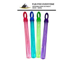 hi-lo 1x Seifenblasen-Schwert - 120ml Seifenblasen Hochzeit Kinder-Geburtstag Kindergarten - Seifenblasenstab 4 Farben
