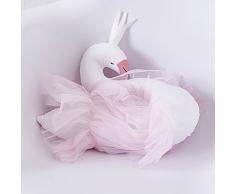 Vosarea Plüsch Swan Spielzeug Stofftier Schwan Baby Tröster Spielzeug Puppe Dekoration (Rosa)