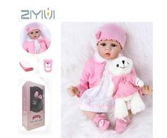 ZIYIUI Lebensechte Reborn mädchen Babypuppen Puppe Schöne Baby Dolls Neugeborene Junge Silikon Vinyl Puppe Geburtstag Geschenke Spielzeug 22 Zoll 55 cm