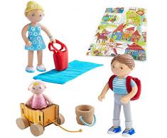 Haba Little Friends Mama INES Papa Karsten Baby Nora Minipuppen Zubehör Puppenhaus Biegepuppen