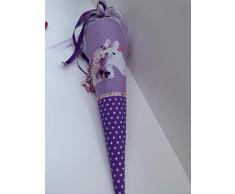 Einhorn Schultüte aus Stoff Zuckertüte Einhorn mit Namen